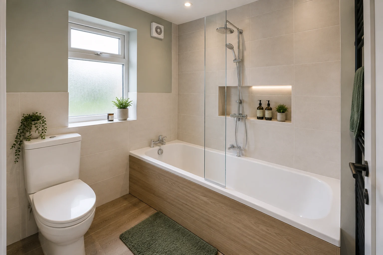 Modern refurbished bathroom after Crafix property improvements