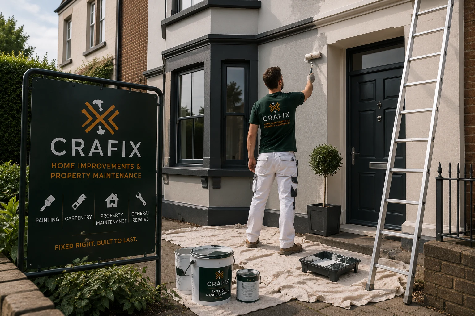 Professional painting and decorating services in Cheltenham by Crafix