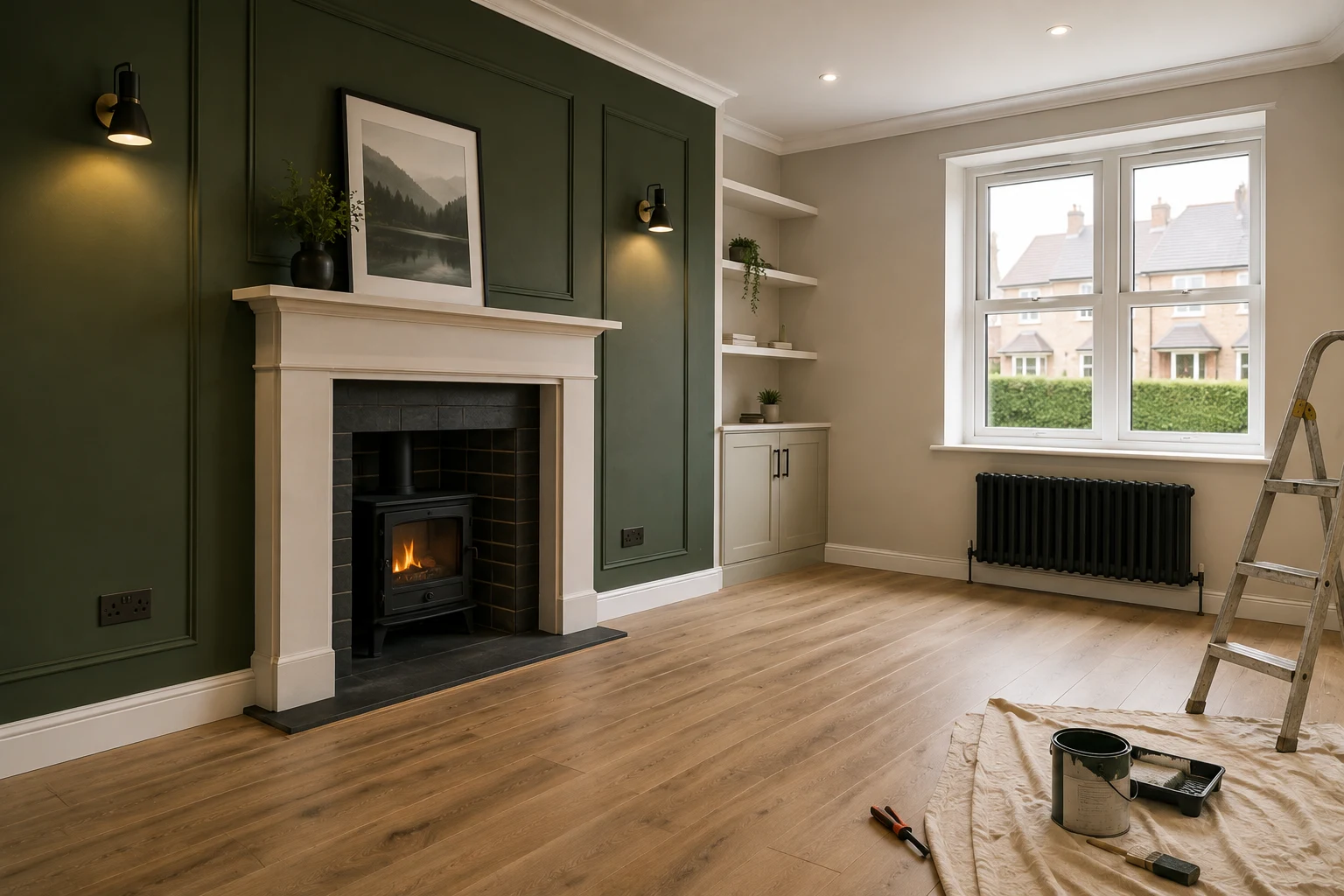 Interior painting and feature wall panelling in Cheltenham