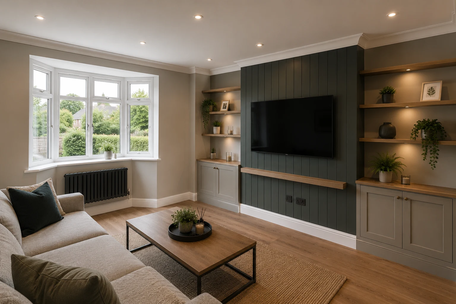 Premium living room panelling and joinery in Gloucestershire